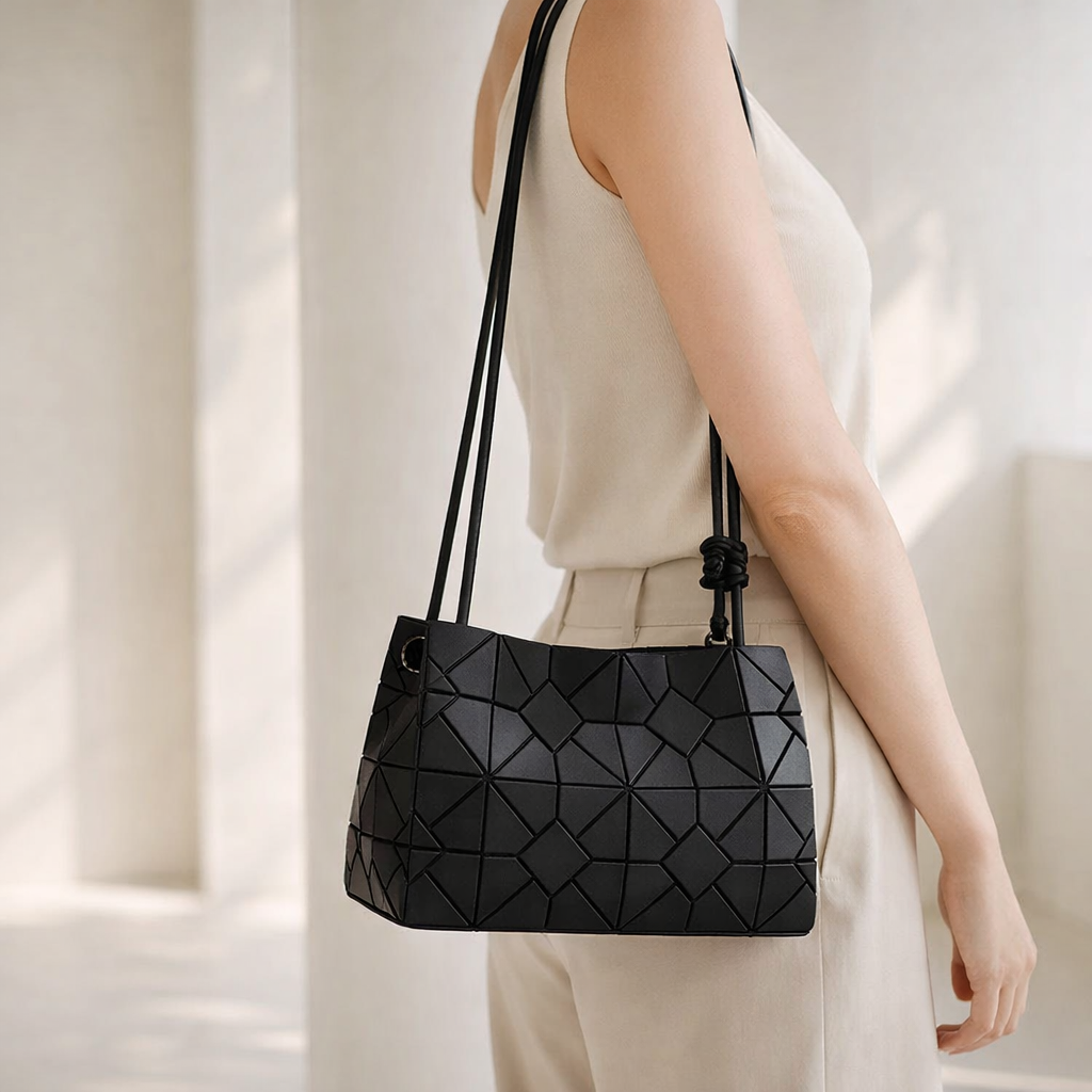 Noir Facette Shoulder Bag