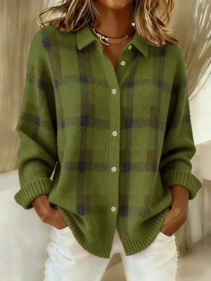 Ashlyn | Retro Plaid Sweater