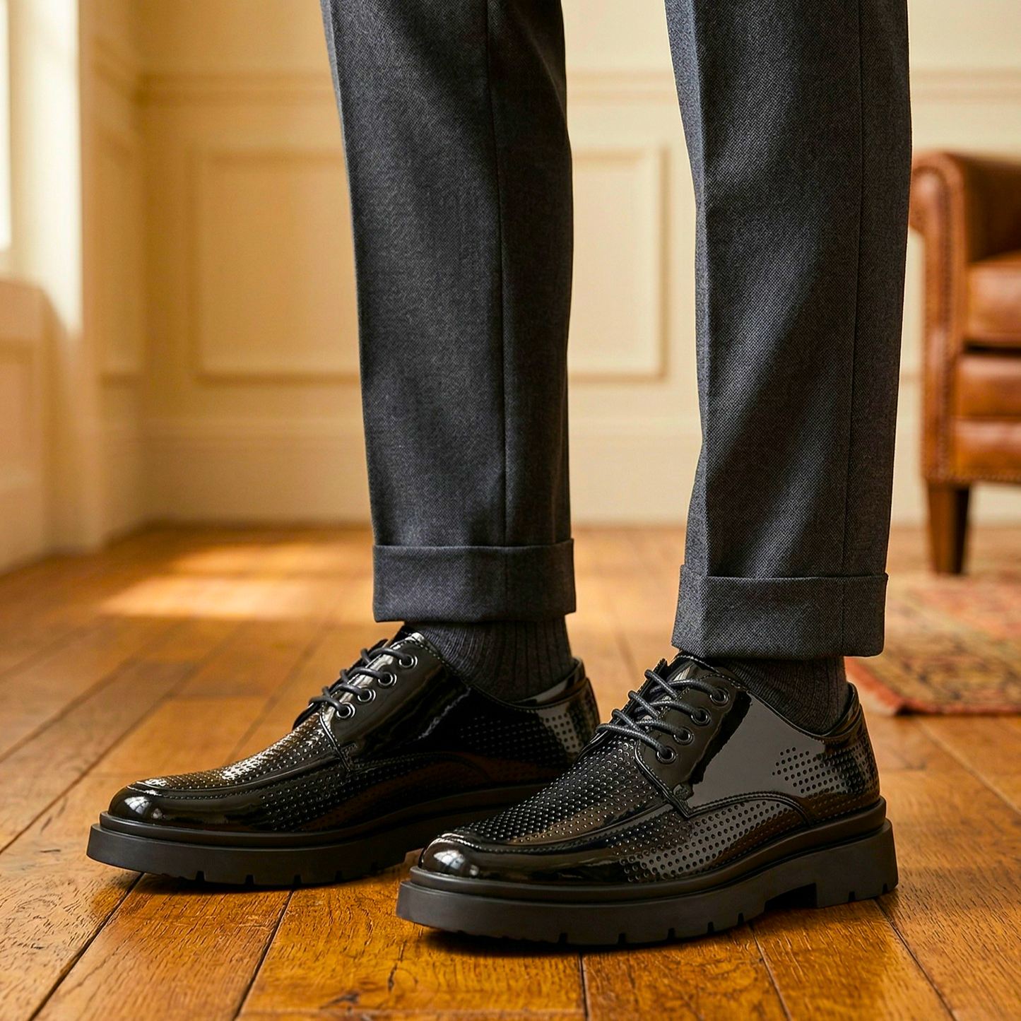 Lorenzo Strato Leather Derbies
