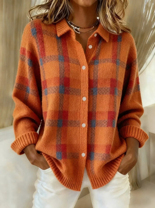 Ashlyn | Retro Plaid Sweater