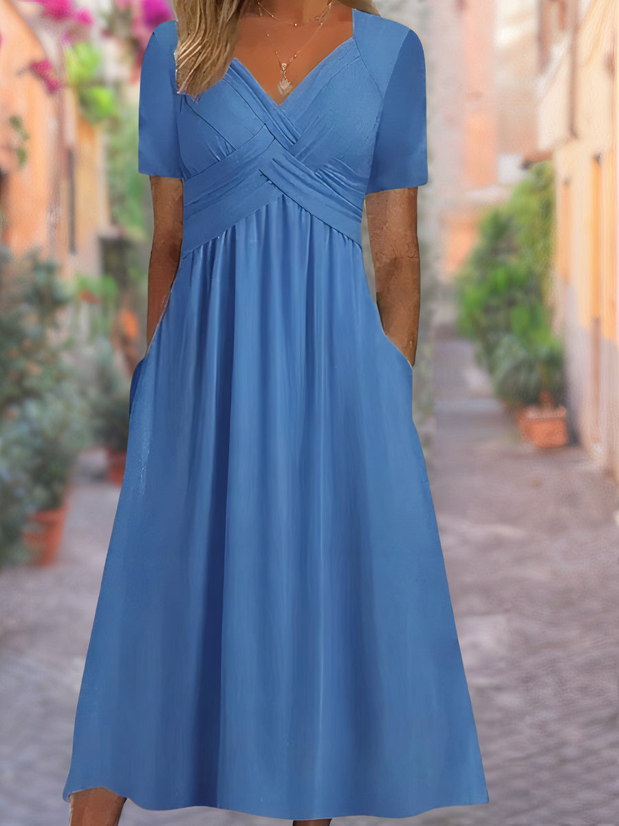 Althea | V-Neck Tummy-Flattering Maxi Dress
