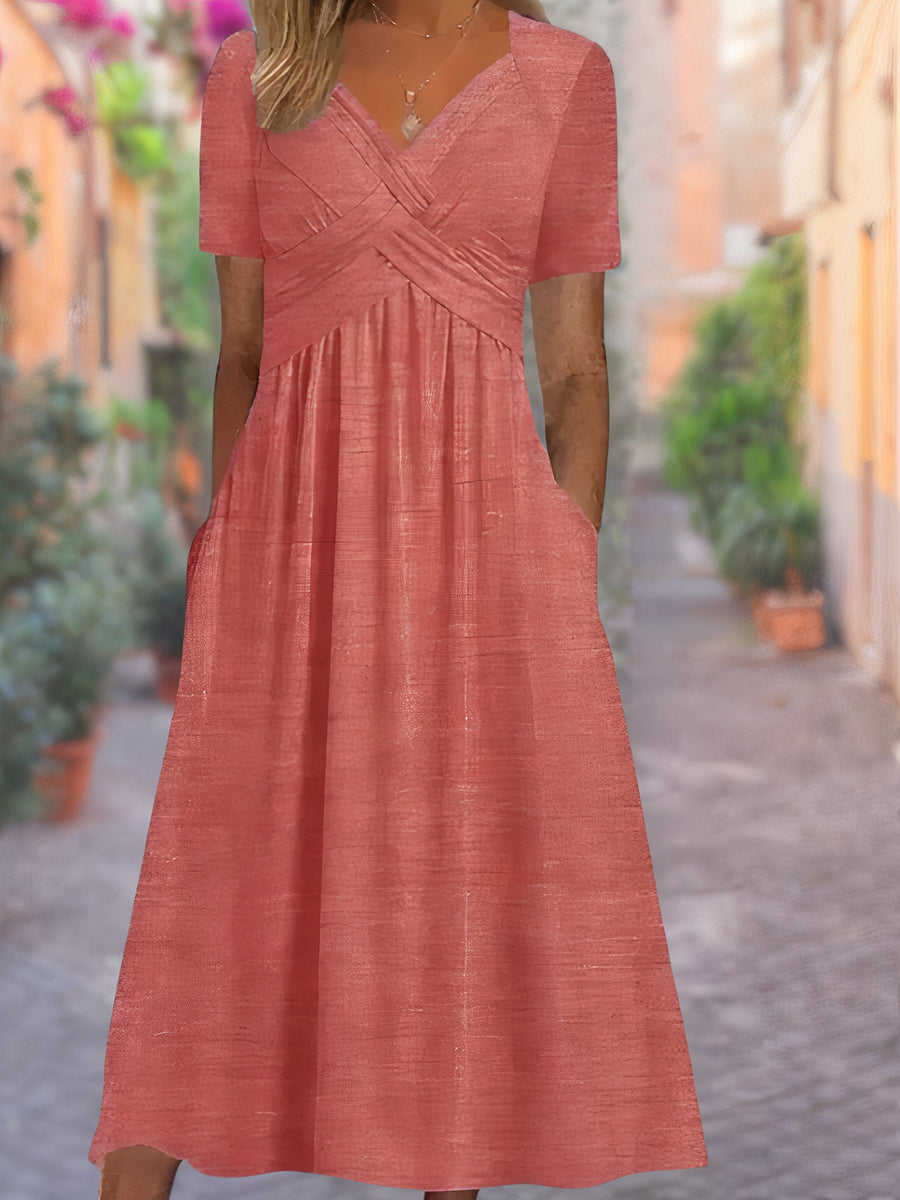 Althea | V-Neck Tummy-Flattering Maxi Dress
