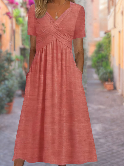 Althea | V-Neck Tummy-Flattering Maxi Dress