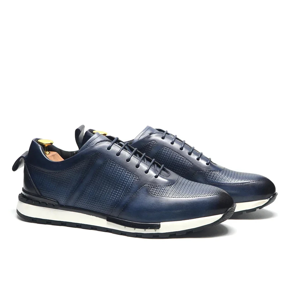 Firenze Woven Leather Sneakers
