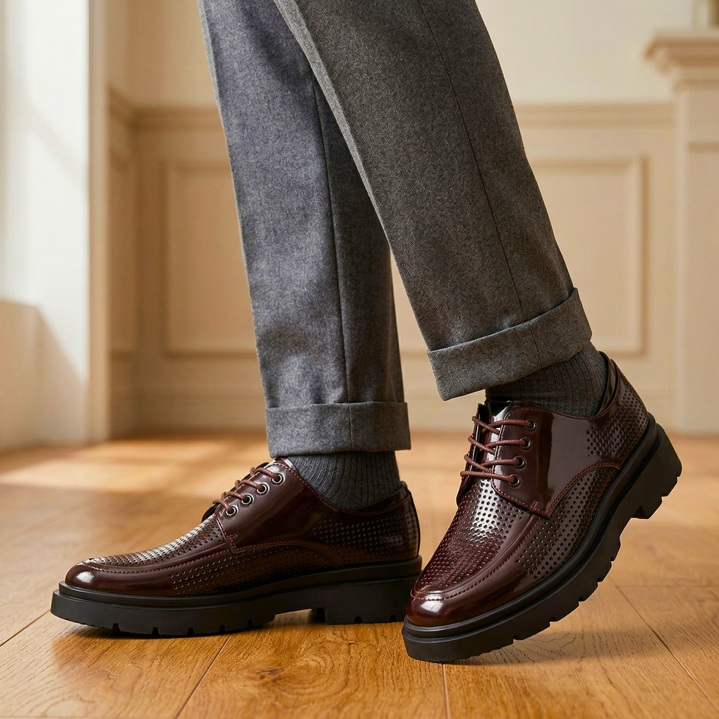 Lorenzo Strato Leather Derbies