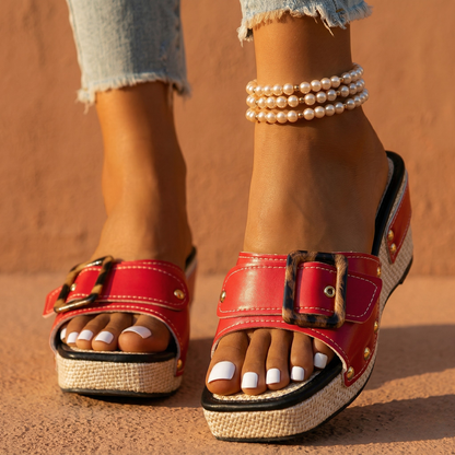 Siena Buckle Wedges