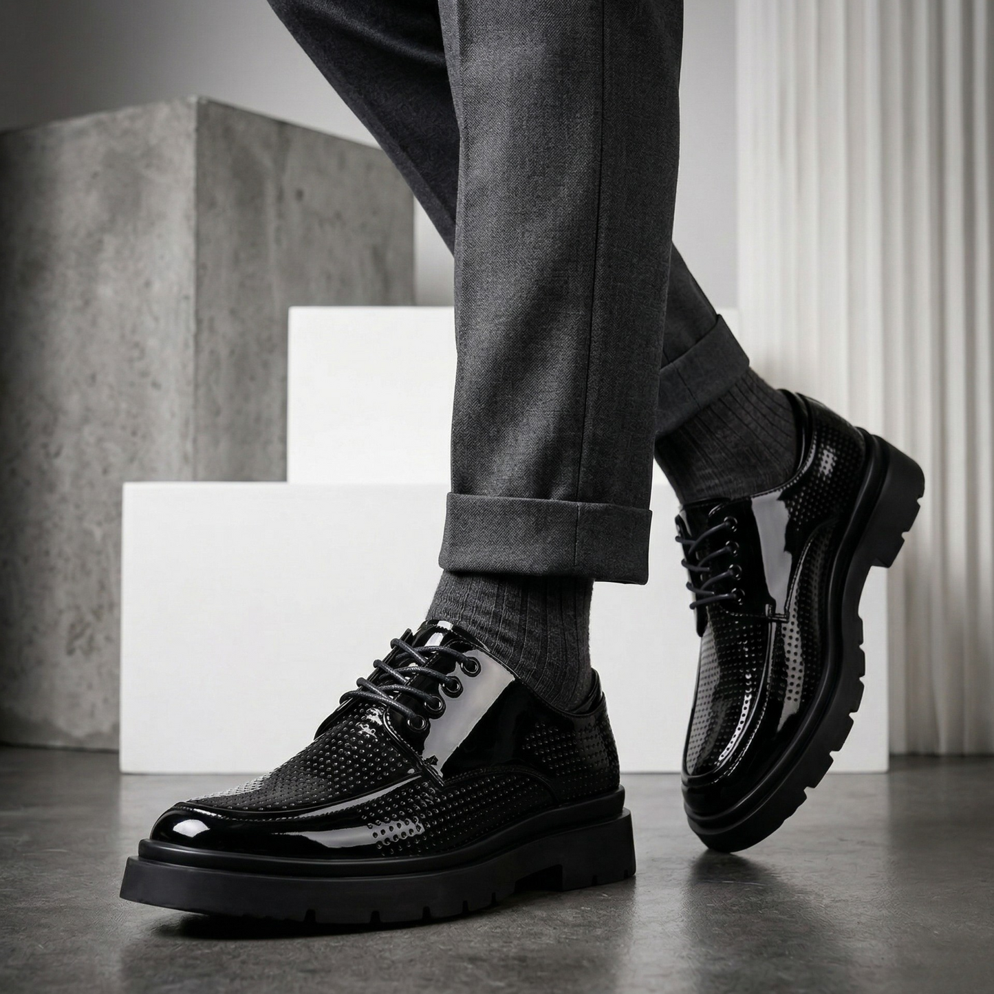 Lorenzo Strato Leather Derbies