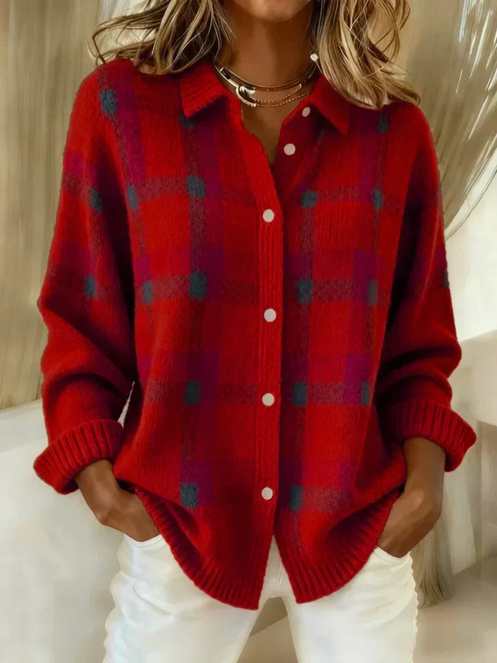 Ashlyn | Retro Plaid Sweater