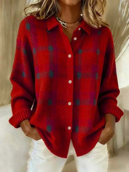 Ashlyn | Retro Plaid Sweater