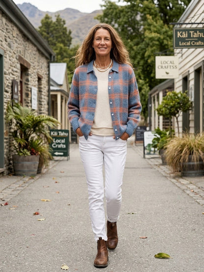 Ashlyn | Retro Plaid Sweater
