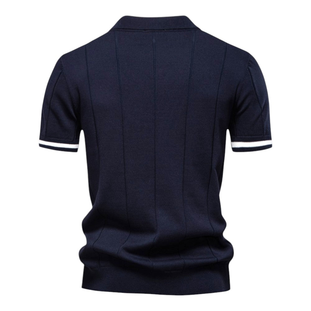 EROS | Tipped Cuff Zip Polo Shirt
