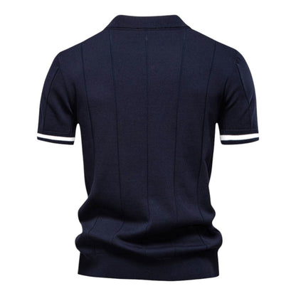 EROS | Tipped Cuff Zip Polo Shirt
