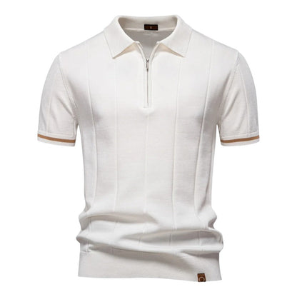 EROS | Tipped Cuff Zip Polo Shirt