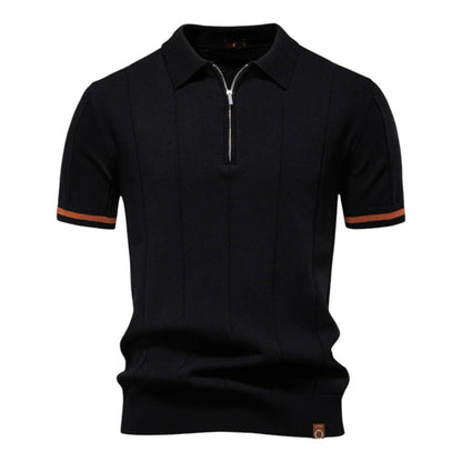 EROS | Tipped Cuff Zip Polo Shirt